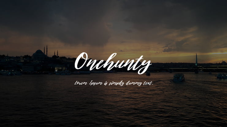 Onehunty Font