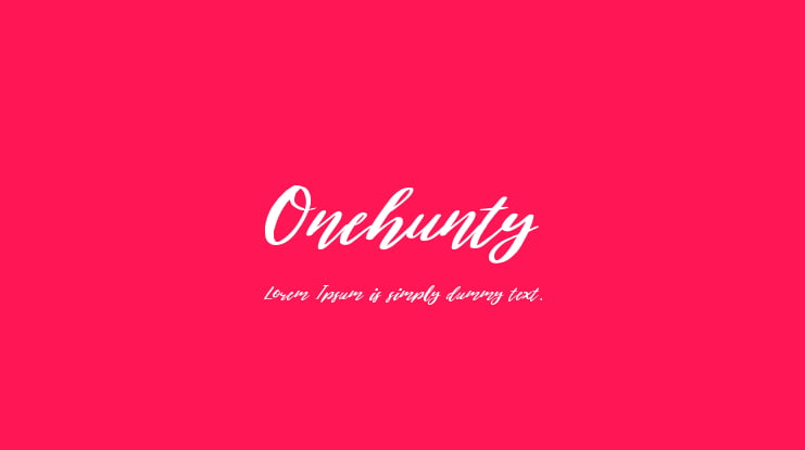 Onehunty Font