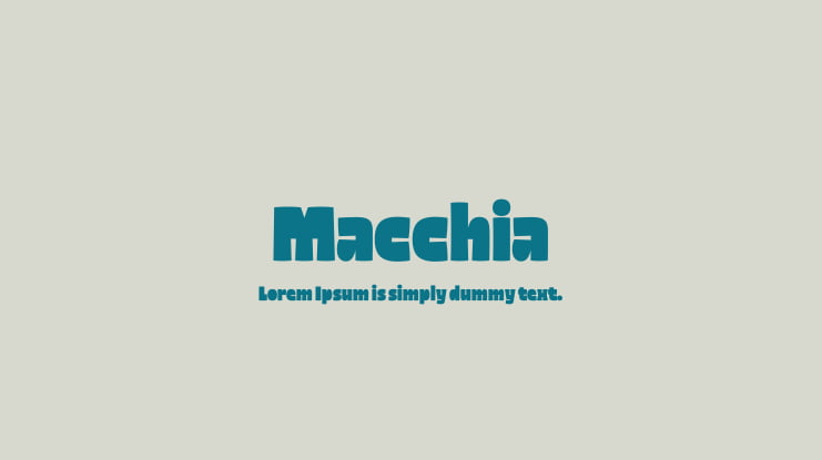 Macchia Font