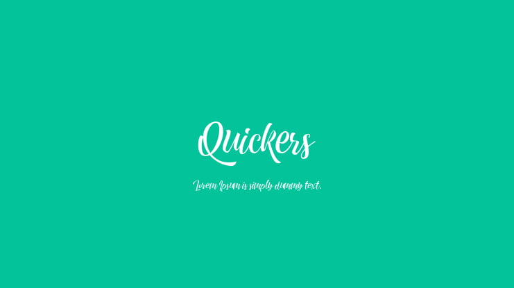 Quickers Font