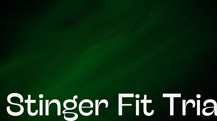Stinger Fit Trial Font Family