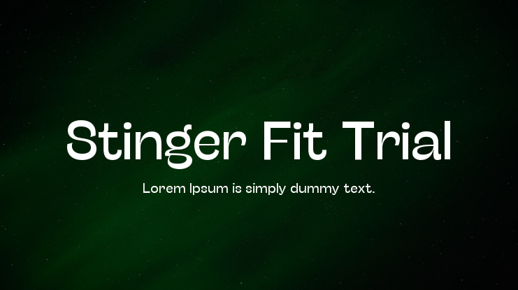 Stinger Fit Trial Font Family
