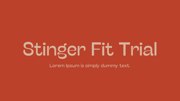 Stinger Fit Trial Font Family