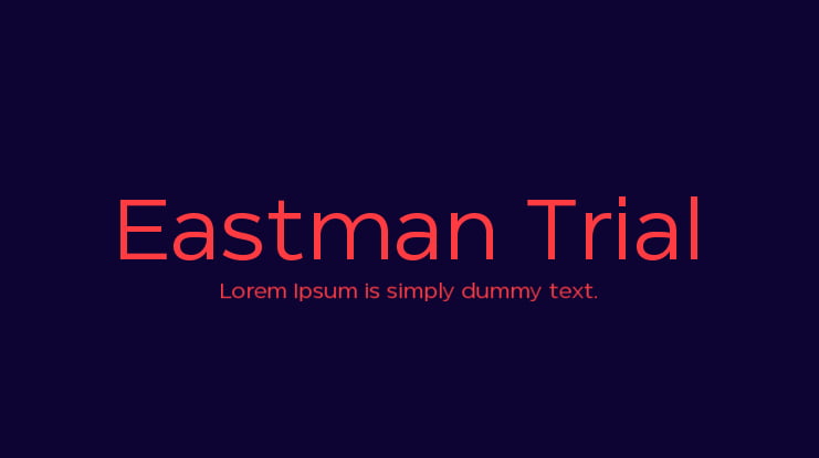 Eastman Trial Font Family