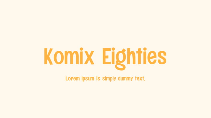 Komix Eighties Font