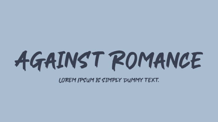 Against Romance Font