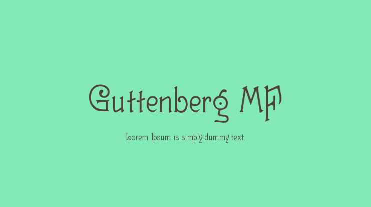Guttenberg MF Font