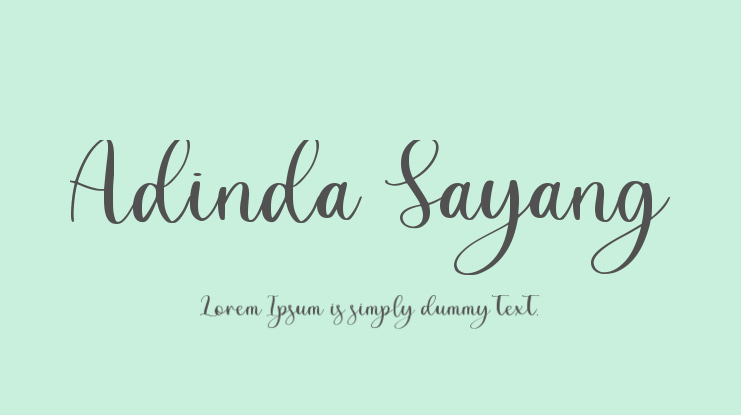 Adinda Sayang Font