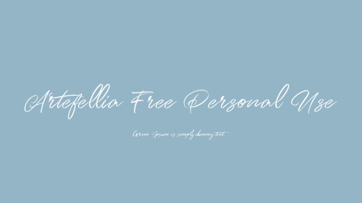 Artefellia Free Personal Use Font
