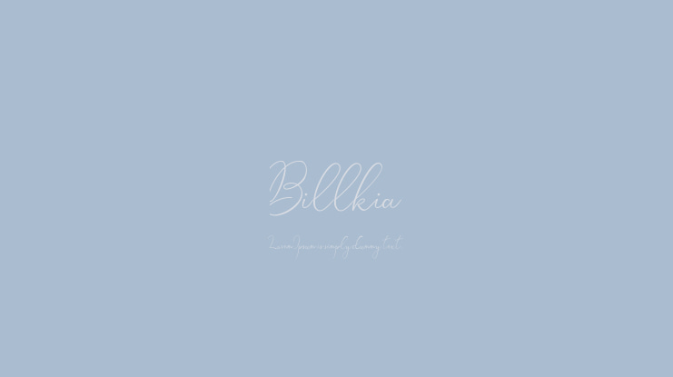 Billkia Font
