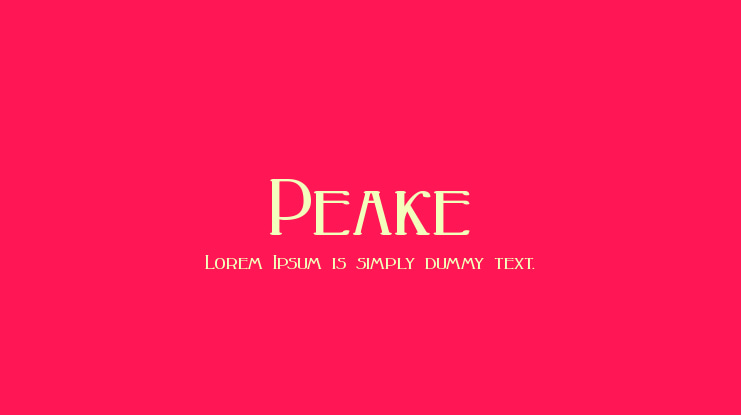 Peake Font Family