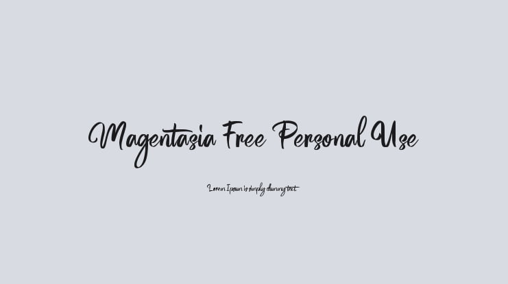 Magentasia Free Personal Use Font