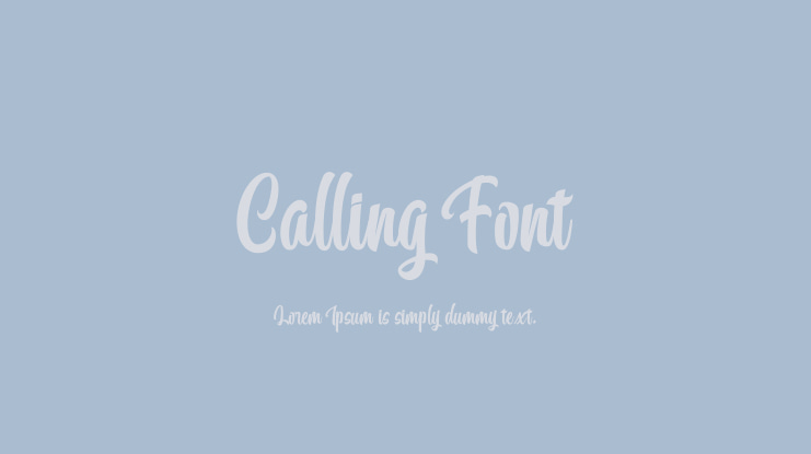 Calling Font