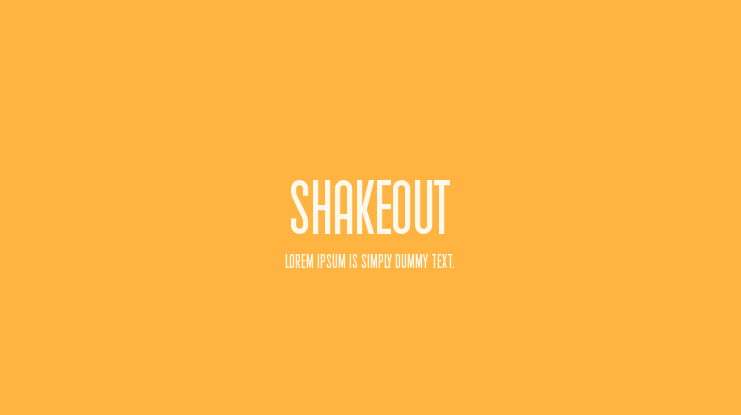 Shakeout Font