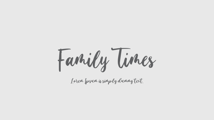 Family Times Font