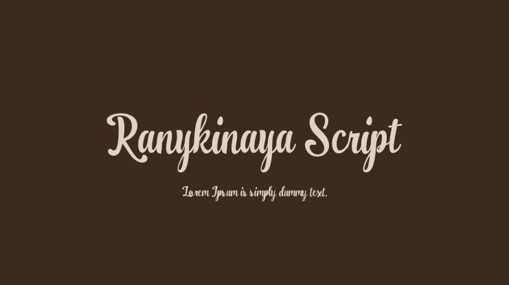 Ranykinaya Script Font