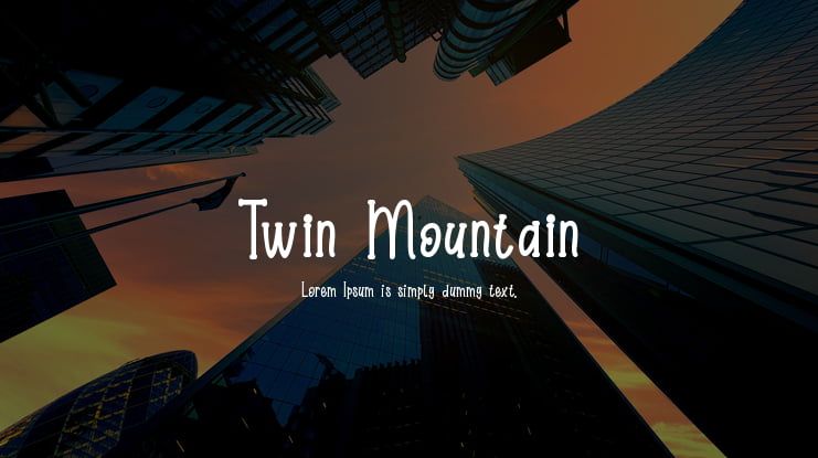 Twin Mountain Font