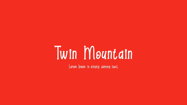 Twin Mountain Font