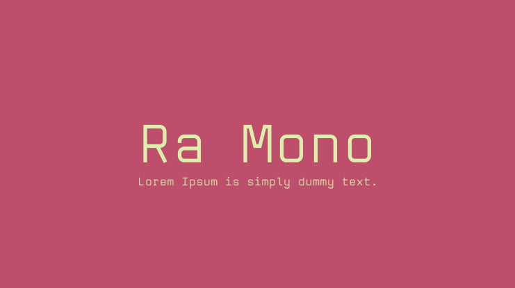 Ra Mono Font