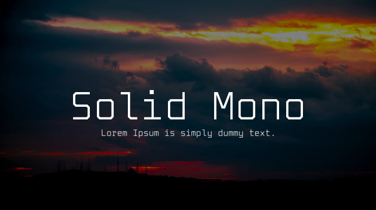 Solid Mono Font