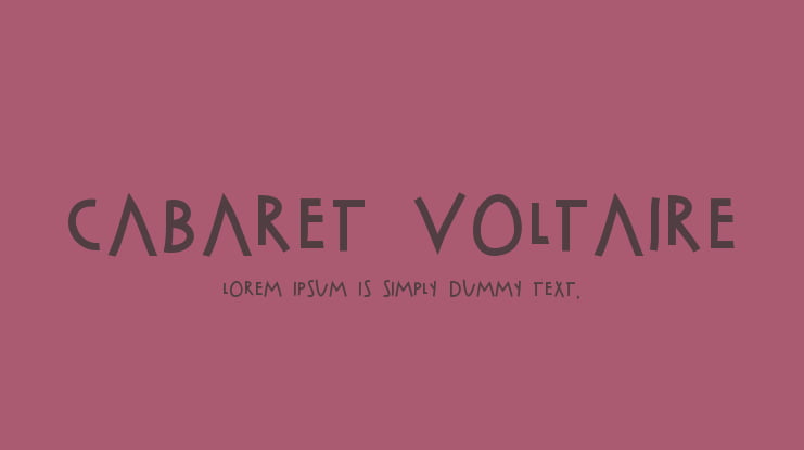 Cabaret Voltaire Font