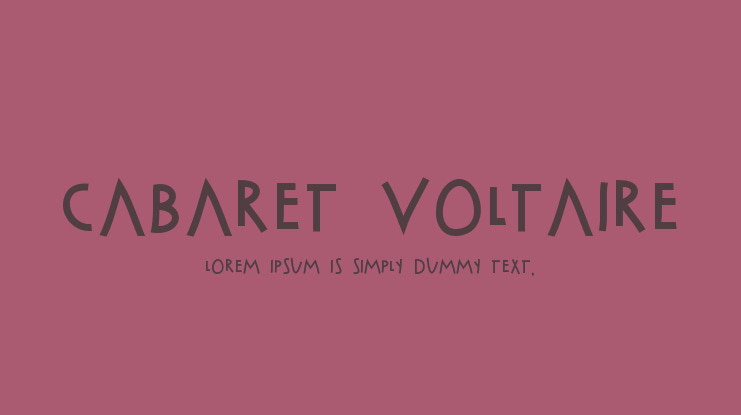 Cabaret Voltaire Font