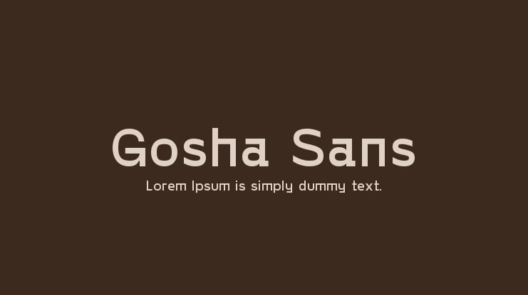 Gosha Sans Font Family