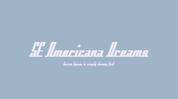 SF Americana Dreams Font Family