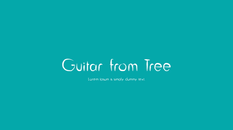 Guitar from Tree Font Family