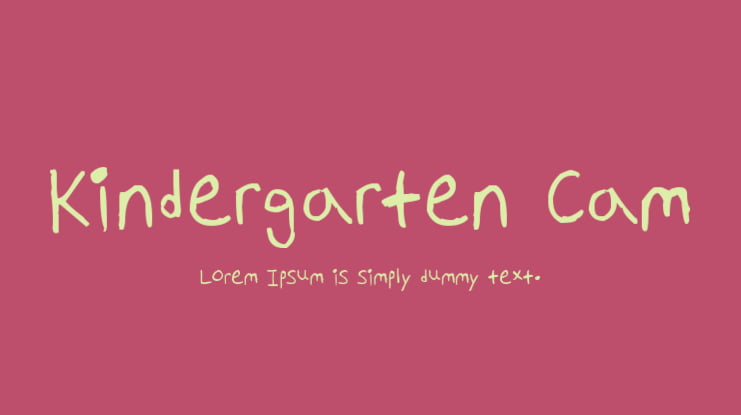 Kindergarten Cam Font