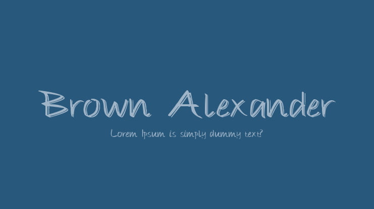 Brown Alexander Font