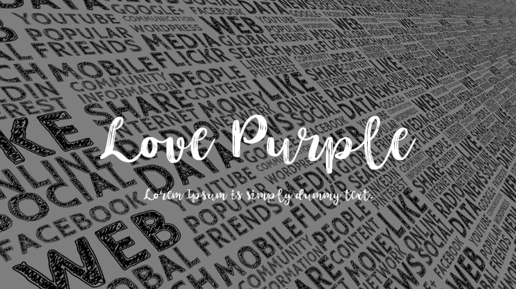 Love Purple Font