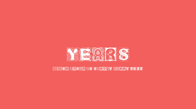 Years Font