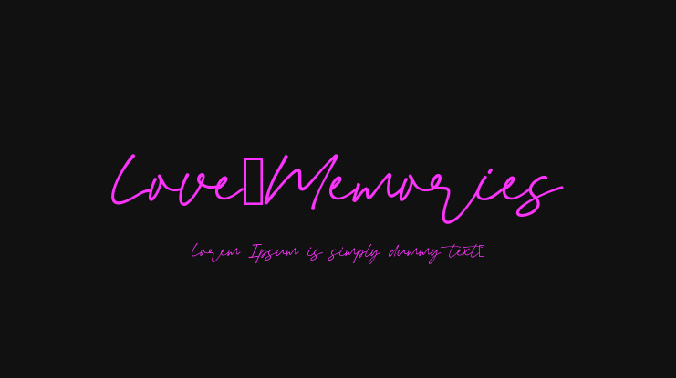 Love_Memories Font
