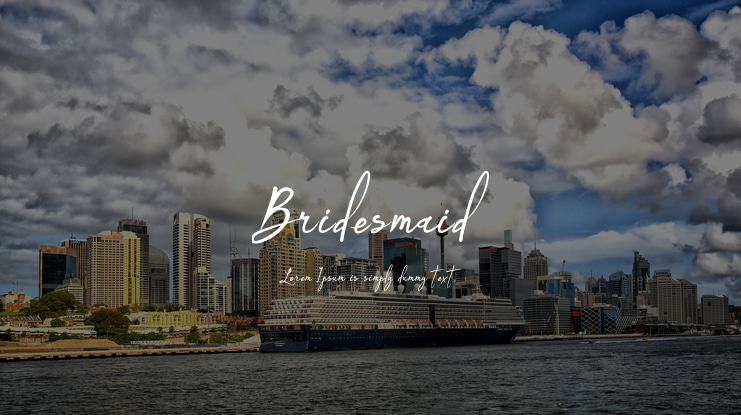 Bridesmaid Font