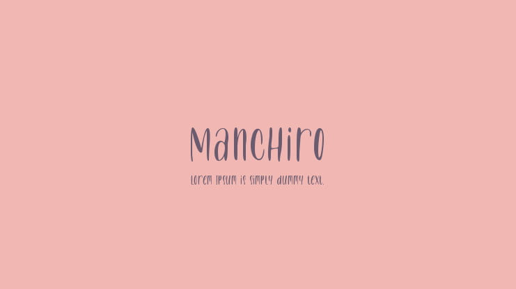 Manchiro Font