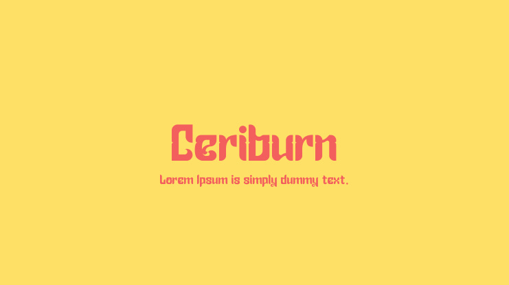 Ceriburn Font