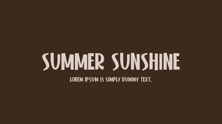Summer Sunshine Font