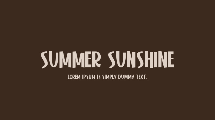 Summer Sunshine Font