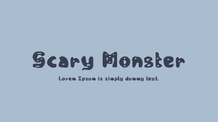 Scary Monster Font