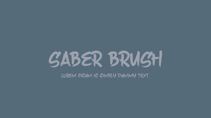 Saber Brush Font