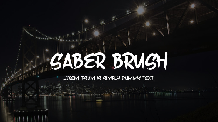 Saber Brush Font