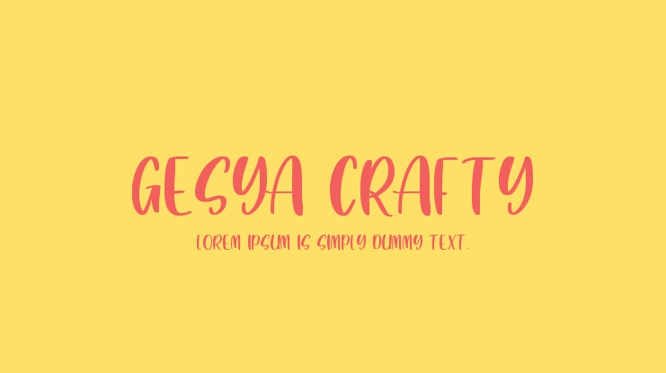 Gesya Crafty Font