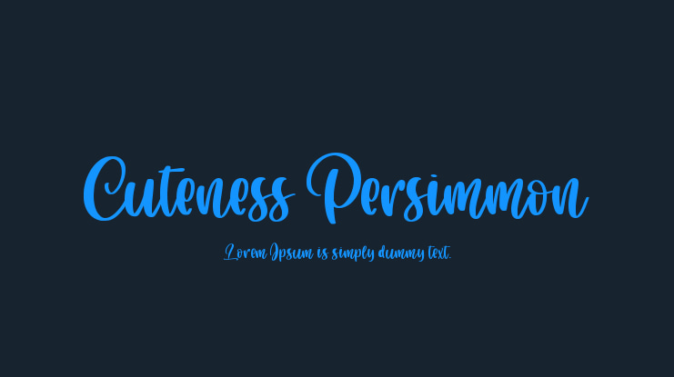 Cuteness Persimmon Font