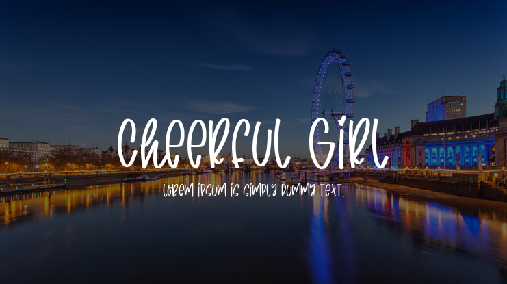 cheerful girl Font