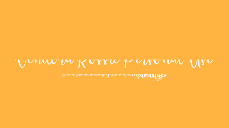 Vendora Rossie Personal Use Font
