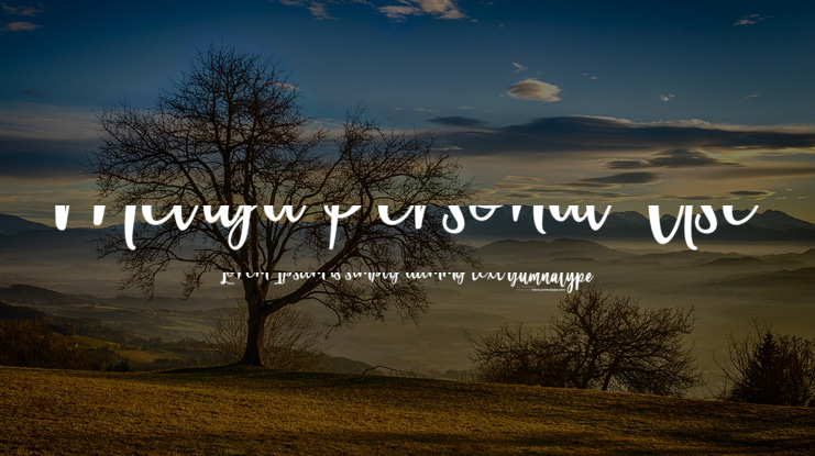 Meliya Personal Use Font