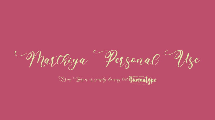 Marthiya Personal Use Font