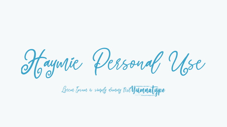 Haymie Personal Use Font