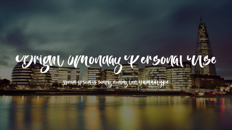 Bright Monday Personal Use Font